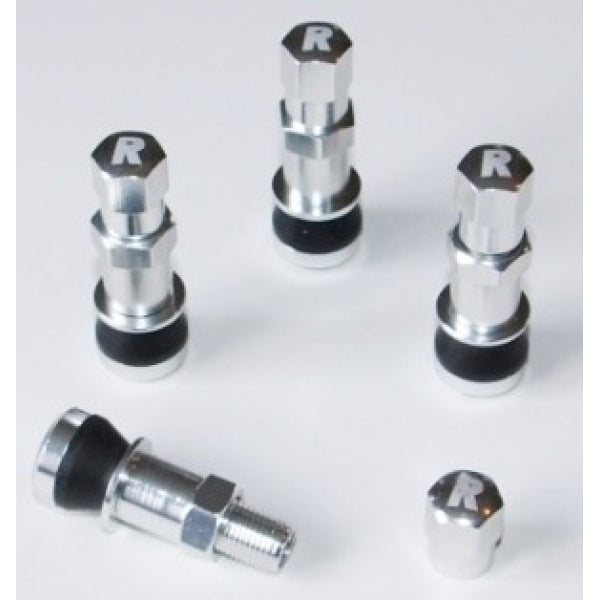 Richbrook Bolt In Aluminium Pro-Valve Silver Car Alloy Wheels Wheel Valves Set Of 4