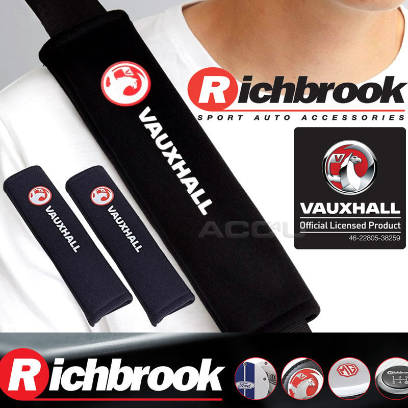 Richbrook Vauxhall Official Licensed Car Seat Belt Comfort Shoulder Harness Pads Set