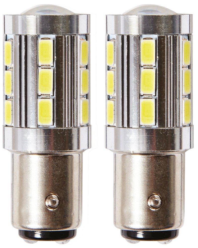 Ring 12v Car 382 P21W BA15s 360 Degree 6000K White LED Brake Stop Or Tail Light Bulbs