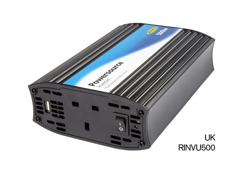 Ring 12v Car Battery to 230v Home Mains Socket+2.1A USB Port 500w Power Inverter