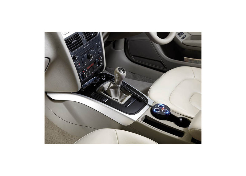 Ring RMS13 12v Car 2 Way Twin Cigarette Lighter Multi Socket Micro USB Can Power Adapter