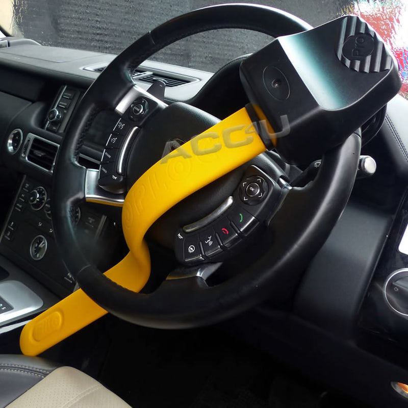 Car Security Lock Yellow Black Stoplock Pro Elite Steering Wheel - Foto 10