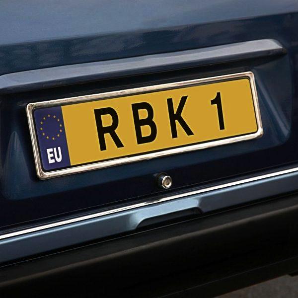 Richbrook Chrome Stainless Steel Single Car Number Plate Surround Frame Holder