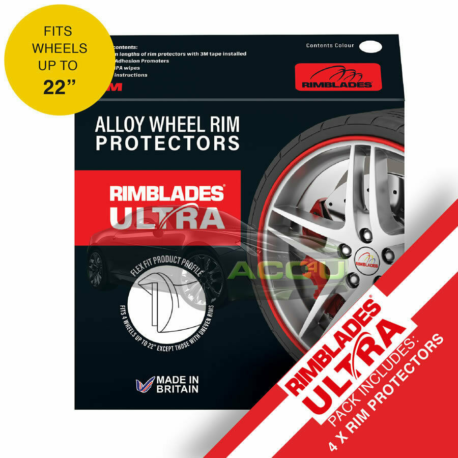 Red Rim Protectors Rimblades Ultra Red Alloy Wheel Rim Protectors Kit