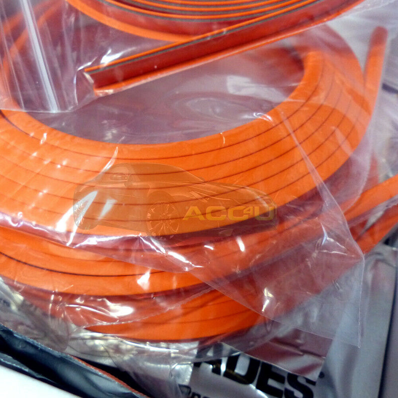 Rimblades ULTRA ORANGE Car 4x4 Alloy Wheel Rim Edge Protectors Styling Strip Kit +Caps