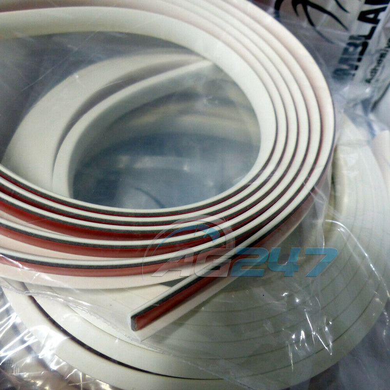 Rimblades ULTRA WHITE Car 4x4 Alloy Wheel Rim Edge Protectors Styling Strip Kit +Caps