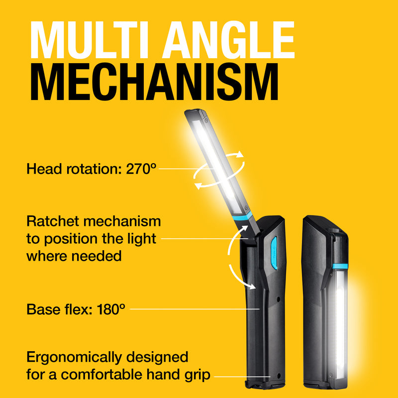 Ring RIL6300 MAGFLEX SLIM 500 Rechargeable Handheld LED Inspection Work Lamp Light +Caps