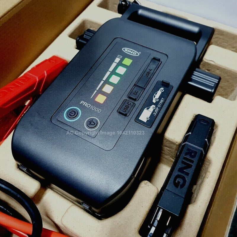 Ring 12v 1000A 10L Car Van Portable Lithium Battery Jump Starter Booster Power Bank