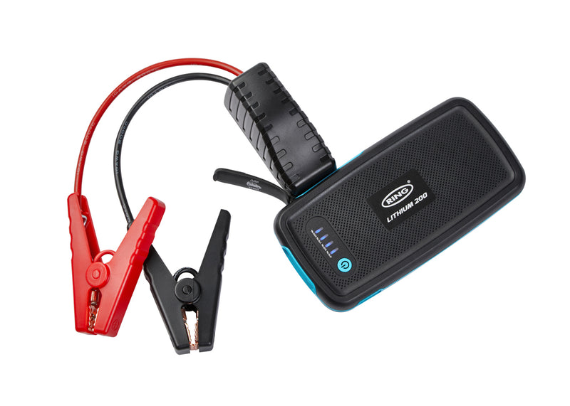 Ring RPPL200 12v 300A Mini Portable Lithium Car Battery Jump Starter Power Bank +Caps