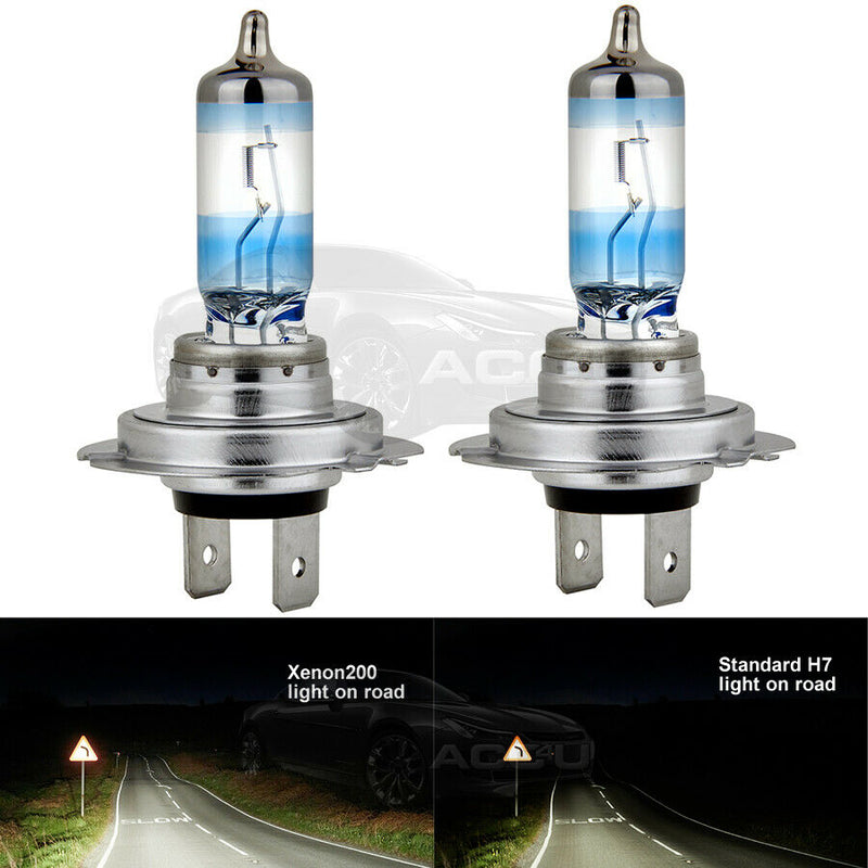 Ring Xenon200 H7 12v 55W Car 200% Brighter Upgrade Headlight Headlamp Bulbs Set