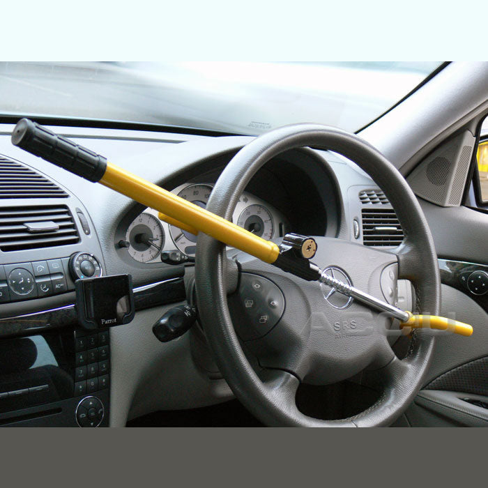 Sakura Anti Theft High Security Yellow Car Steering Wheel Lock