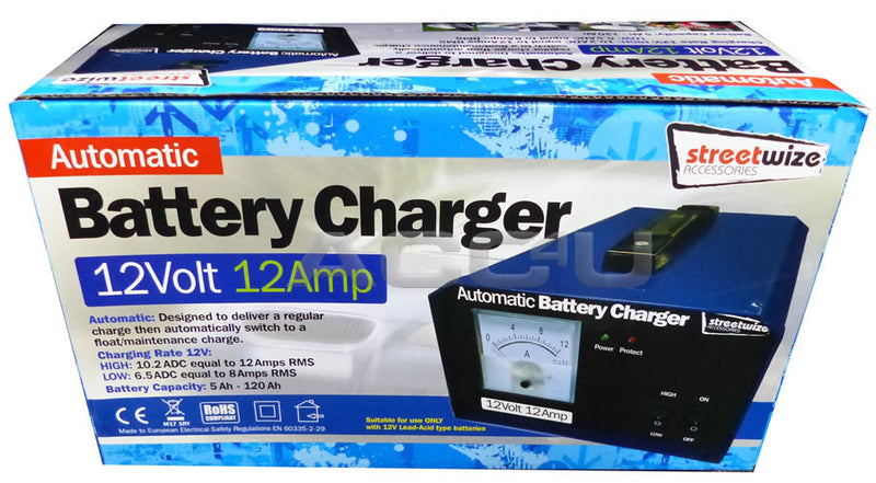 Automatic 12V 12Amp 120Ah Car Van Motorhome Maintenance Battery Charger