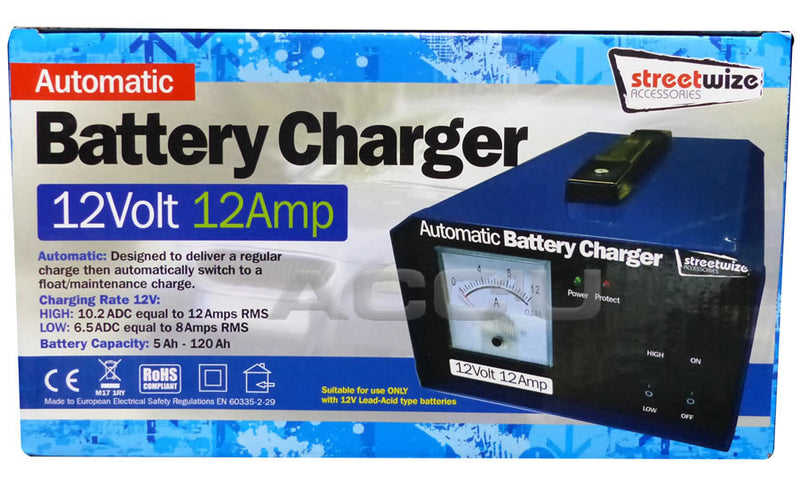 Automatic 12V 12Amp 120Ah Car Van Motorhome Maintenance Battery Charger