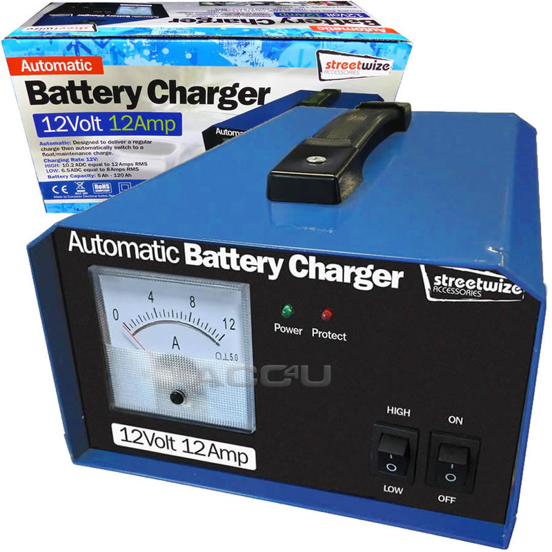 Automatic 12V 12Amp 120Ah Car Van Motorhome Maintenance Battery Charger