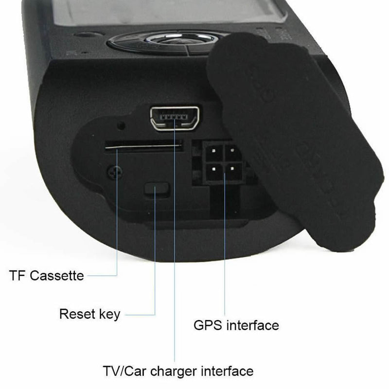 In Car Taxi CCTV 2.7" Display GPS HD Front & Rear Dual Dash Cam Camera Video Journey Recorder