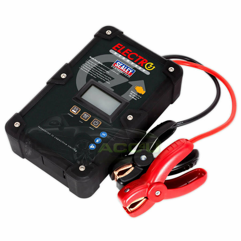 Sealey E/START800 Batteryless Power Start 12v 800A Car Van Battery Booster Jump Starter +Caps