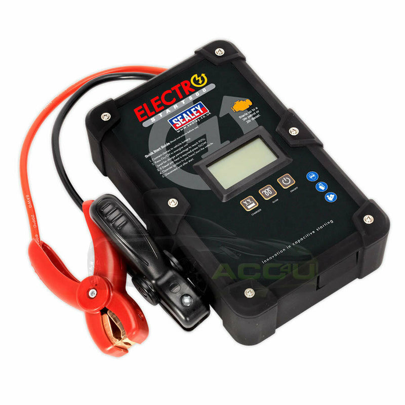 Sealey E/START800 Batteryless Power Start 12v 800A Car Van Battery Booster Jump Starter +Caps