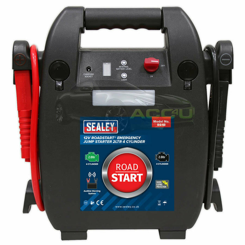 Sealey RS1B 12v 900A Peak Portable Emergency Car Battery Jump Starter Power Pack