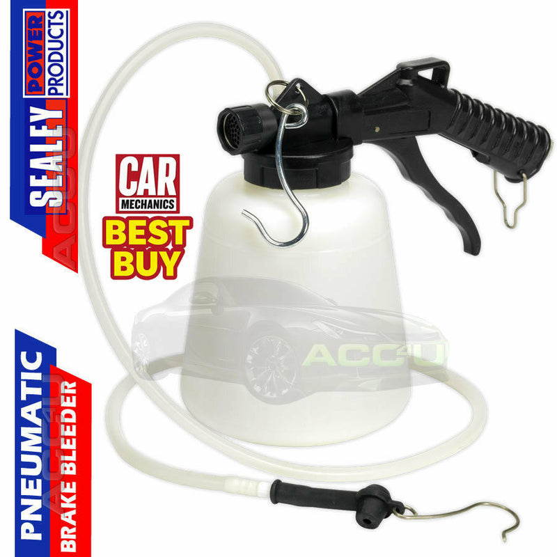 Sealey 1L Pneumatic Vacuum Car Hydraulic Brake Clutch Fluid Bleeder Bleeding Kit