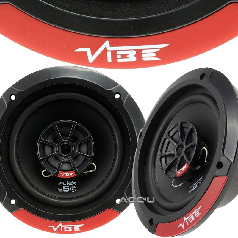 Vibe SLICK5 V7 Slick Series 2 5.25" inch 420w Car Van Door Shelf Coaxial Speakers Set
