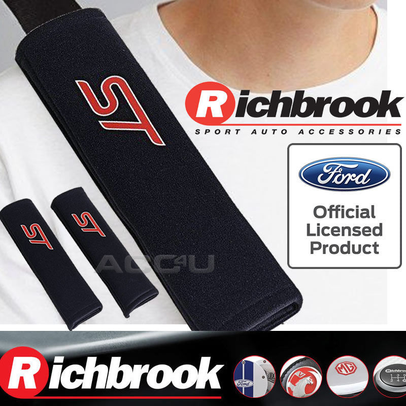 Richbrook Ford Official Licensed ST Car Seat Belt Comfort Shoulder Harness Pads Set