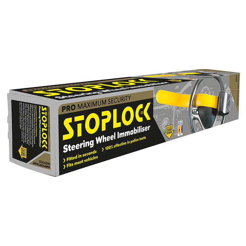 Stoplock PRO Professional High Security Anti Theft Car Van Steering Wheel Lock +Caps