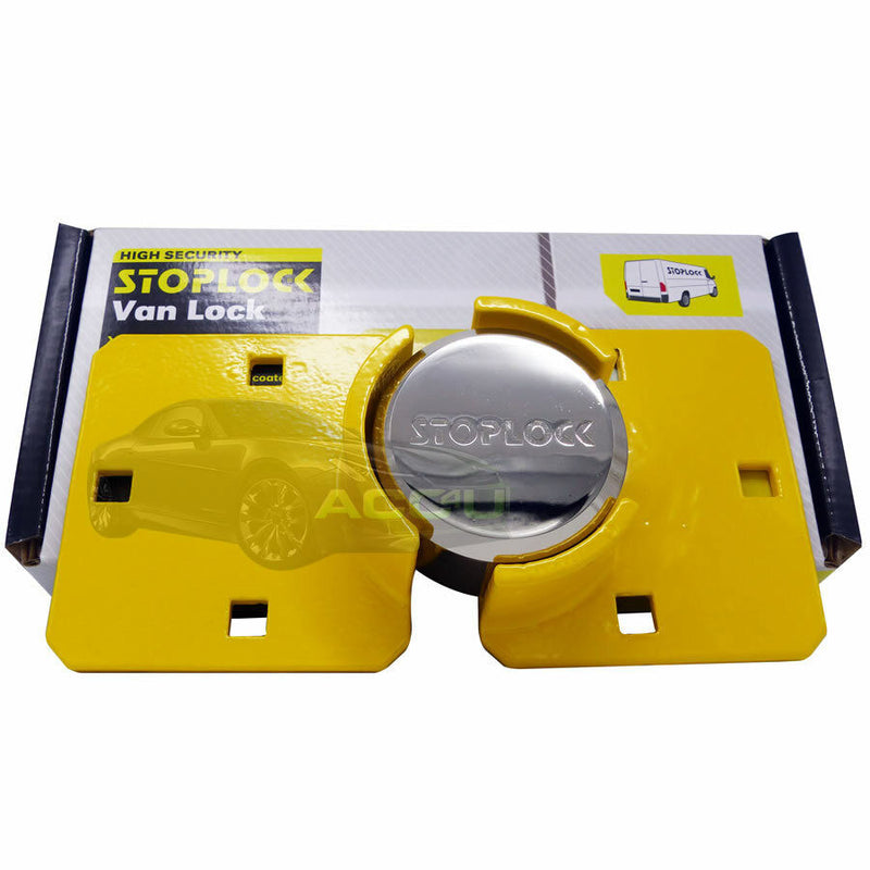Stoplock High Security Yellow Anti Theft Van Door Lock with Hasps Padlock 2 Keys