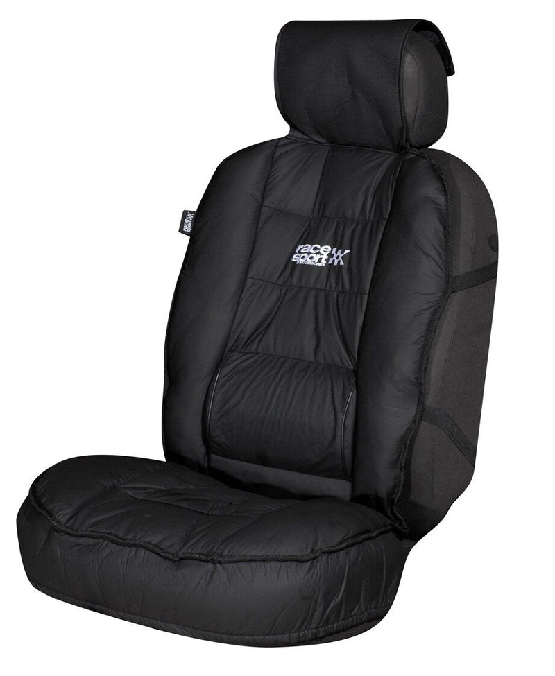 Race Sport Black Luxury Padded Lumbar Side Support Car Single Seat Cover Cushion