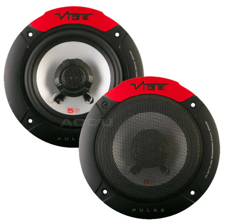 Vibe Audio Pulse Series 5 5.25" inch 300w Car Door Shelf Coaxial Speakers Set