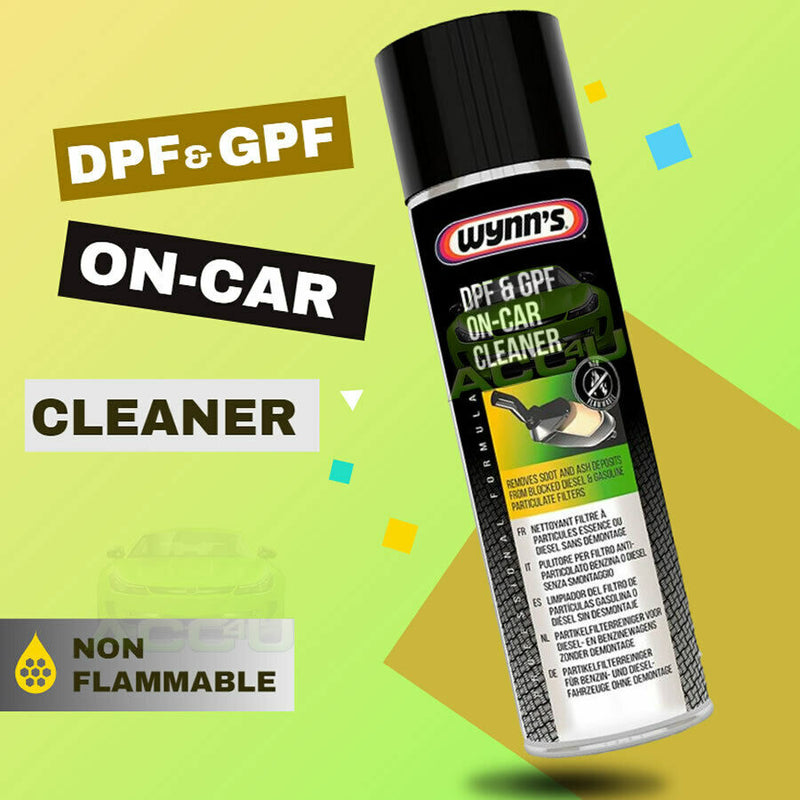 Wynns DPF & GPF Petrol, Diesel Car Engine Particulate Filter On-Car Cleaner Spray +Caps