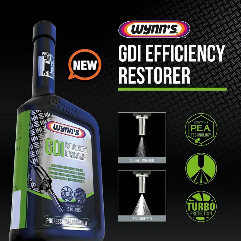 Wynns Car Petrol & Hybrid Engine GDI Efficiency Restorer Direct Injector Cleaner +Caps