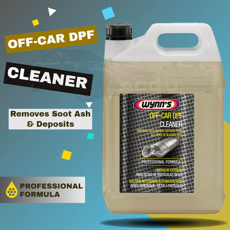 Wynns OFF-CAR DPF 5 Litre Car Diesel Engine Particulate Filter Ash Soot Cleaner +Caps