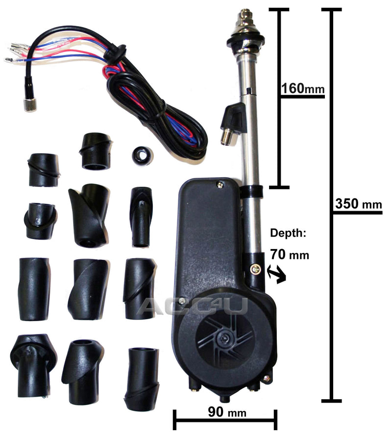 Autoleads 12v Car Radio Body Wing Mount Automatic Electric Aerial Antenna RMA-1000