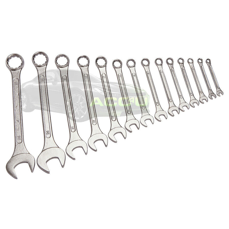 Amtech K0500 14 Piece 6mm-26mm Drop Forged Chrome Plated Combination Spanner Set