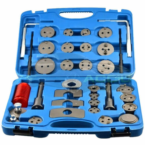 Streetwize 35 Pcs Carbon Steel Car Brake Caliper Piston Rewind Wind Back Tool Kit Set +Caps