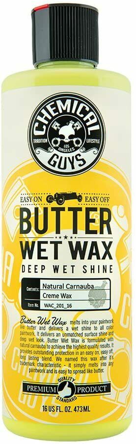 Chemical Guys BUTTER WET WAX Car Paint Deep Wet Gloss Shine Carnauba Wax 473ml