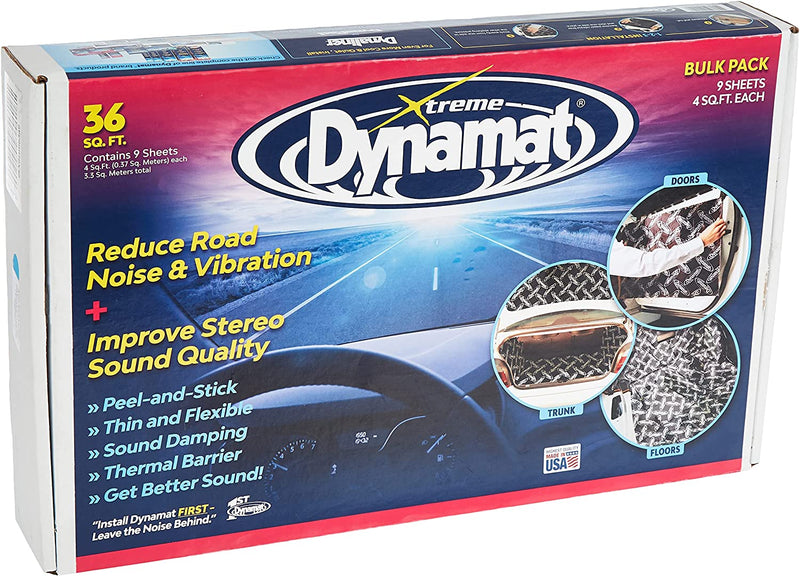 Dynamat Xtreme Car Floor Boot Sound Proofing Deadening 18" x 32" 9 Sheets Bulk Pack
