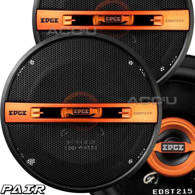 Edge EDST215-E6 5 5.25" inch 130mm 200w Car Van Door Coaxial Orange Speakers Set