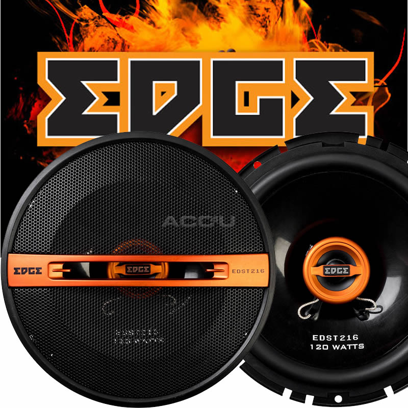 Edge EDST216-E6 6 6.5" inch 165mm 240w Car Van Door Coaxial Orange Speakers Set