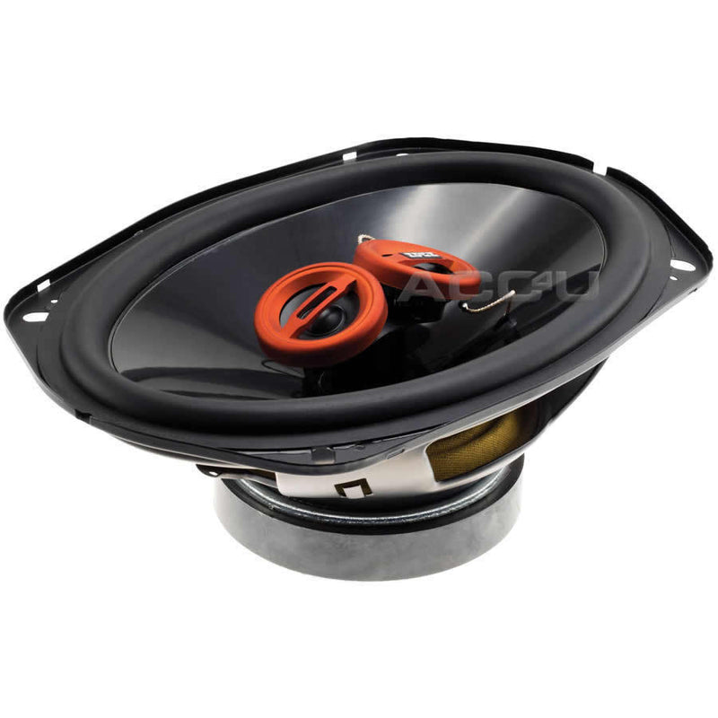 Edge EDST219-E6 69 6x9" inch 400w 3-Way Car Rear Parcel Shelf Coaxial Orange Speakers Set