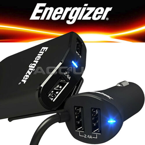 Energizer 50528 12v 24v In Car Truck 2.4A Quad 4 USB Socket Power Adapter Fast Charger