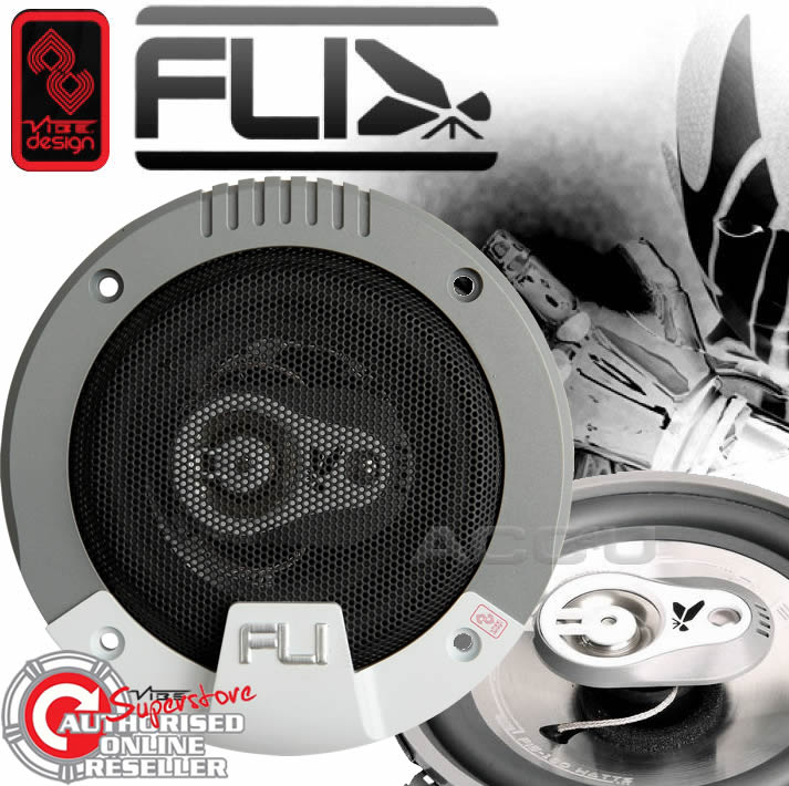 FLI Audio Integrator 5 5.25" inch 180w 3-Way Car Door Dash Shelf Coaxial Speakers Set