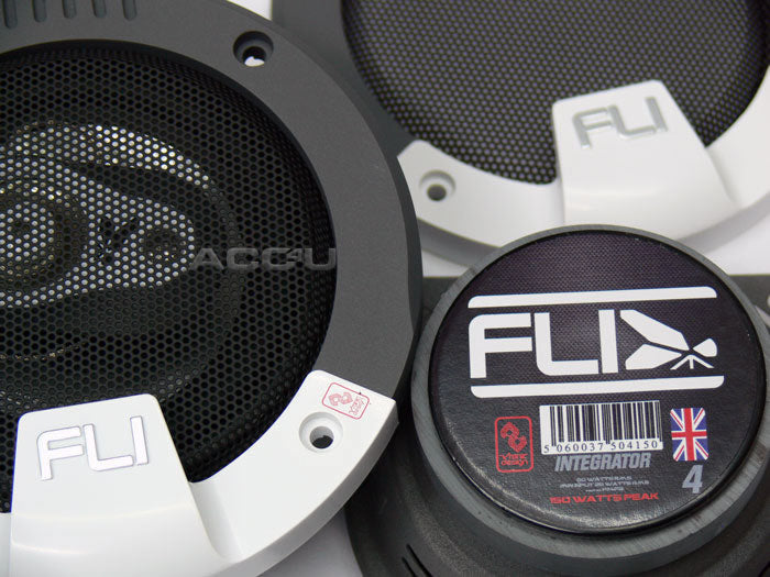 FLI Audio Integrator 4" inch 100mm 300w 3-Way Car Van Door Coaxial Speakers Set