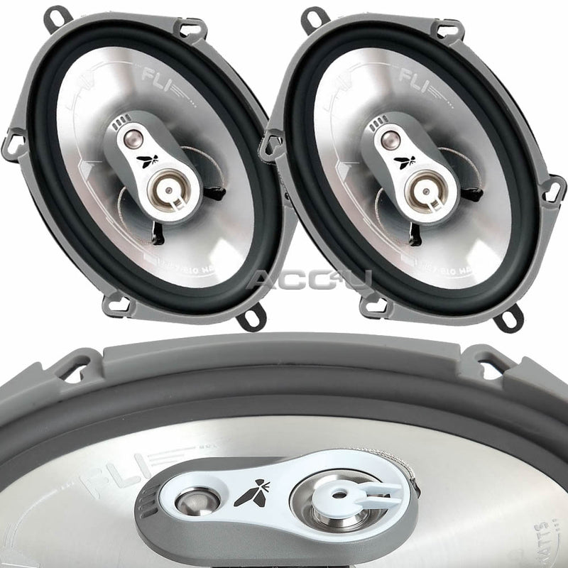 FLI Audio Integrator 57 5"x 7" 5 x 7 inch 210w Car Door Shelf Coaxial Oval Speakers Set