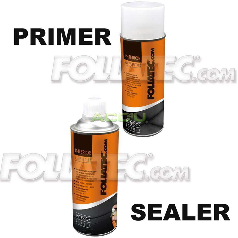 Foliatec Car Interior Dashboard Door Plastic PVC Vinyl MATT SEALER + PRIMER Spray +Caps