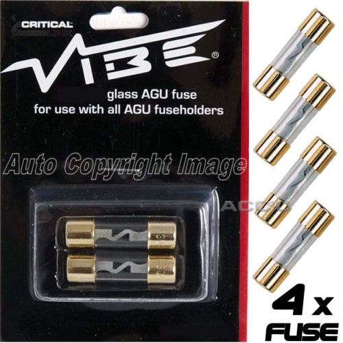 Vibe Audio AGU80 12v 80A Amp Car Glass Fuses For AGU Fuse Holder