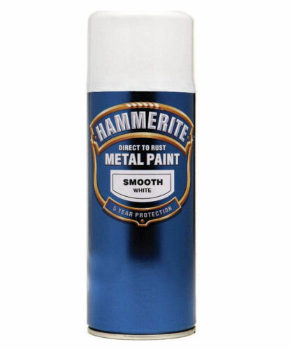 Hammerite Direct To Rust Metal Smooth WHITE Finish AEROSOL SPRAY Paint