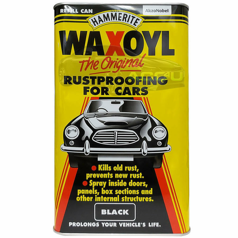 Hammerite Waxoyl BLACK Car Underbody Seal Rust Proofing Treatment 5 LITRE Can +Gloves