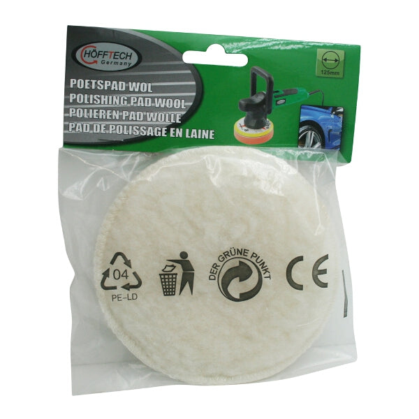 Hofftech Car Dual Action Polisher 125mm REPLACEMENT Wool Polishing Pad