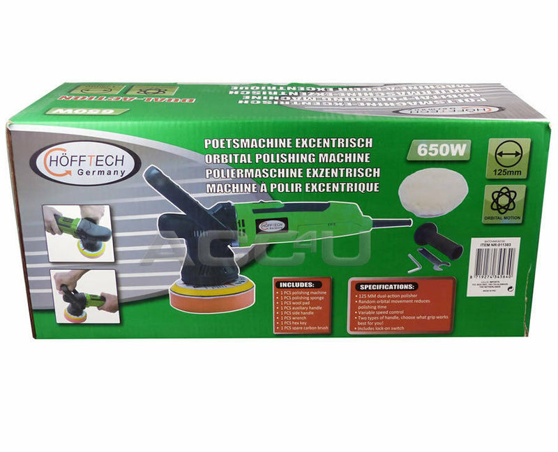 German Hofftech Hand Held Orbital Dual Action Car Polisher Buffer Polishing Machine